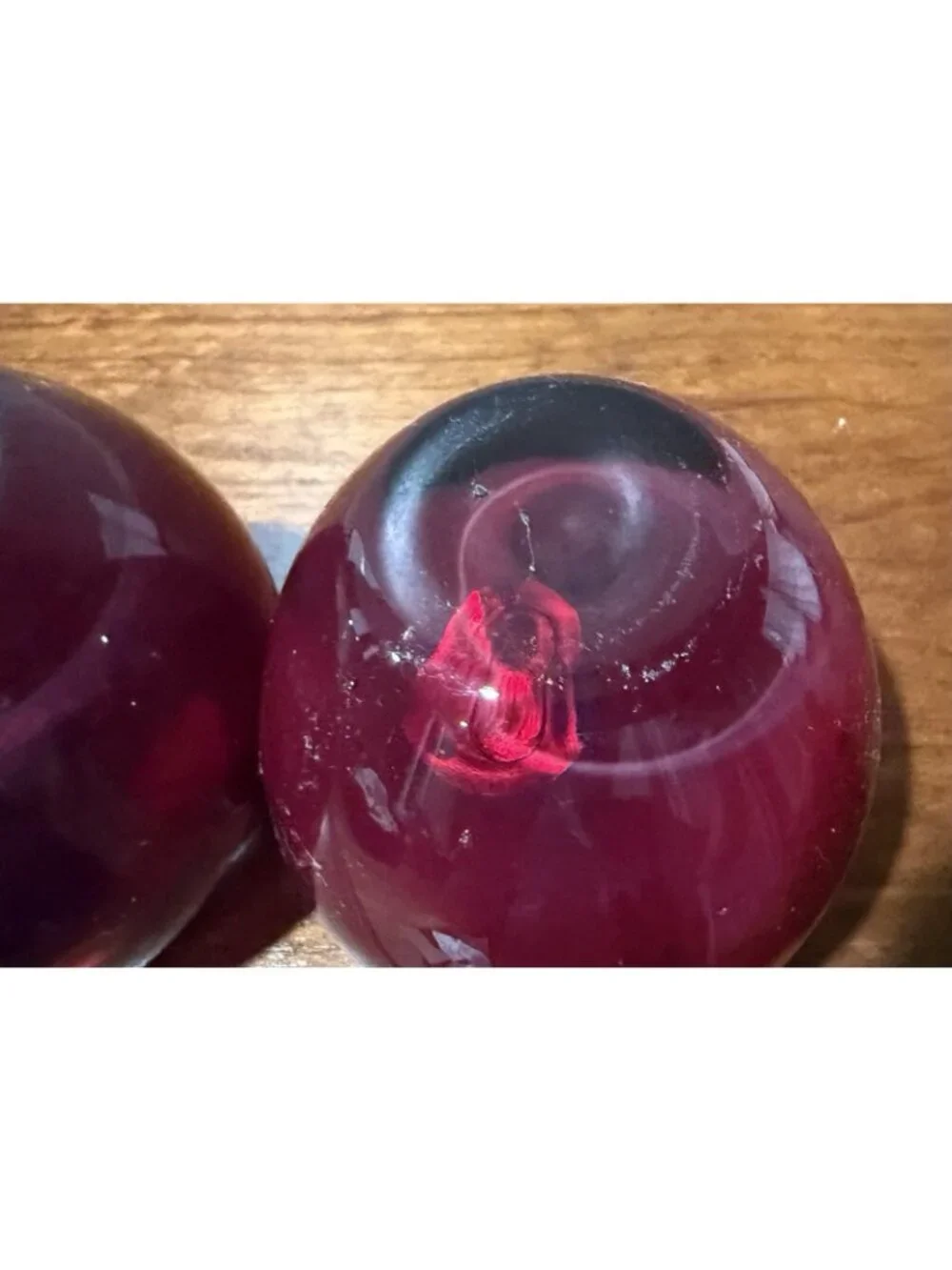 Ruby Red  ~ Clear & Red Votive Candle Holder ~ Crate & Barrel ~ ?Poland ?